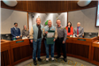 Altamont Cruisers Car Club representatives pose for a picture at a Dublin City Council meeting..