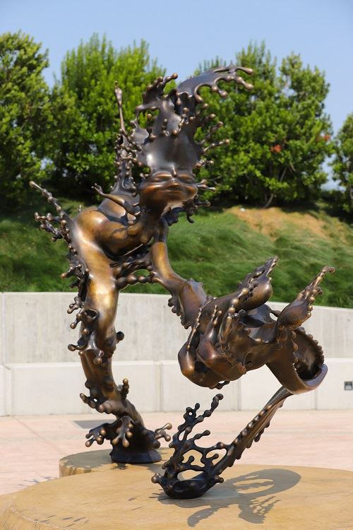 Bronze sculpture of the Spirit of Alamilla Spring, located at Emerald Glen Park