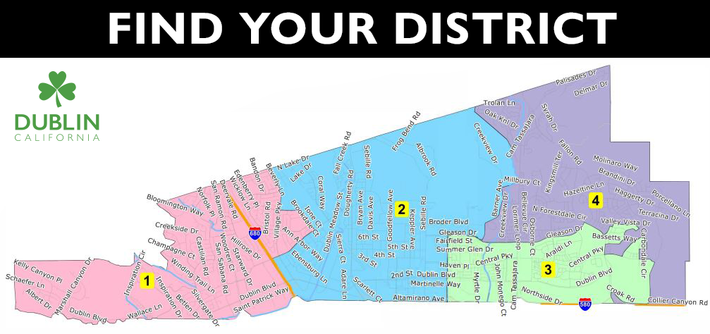 City of Dublin City Council Voting Districts.